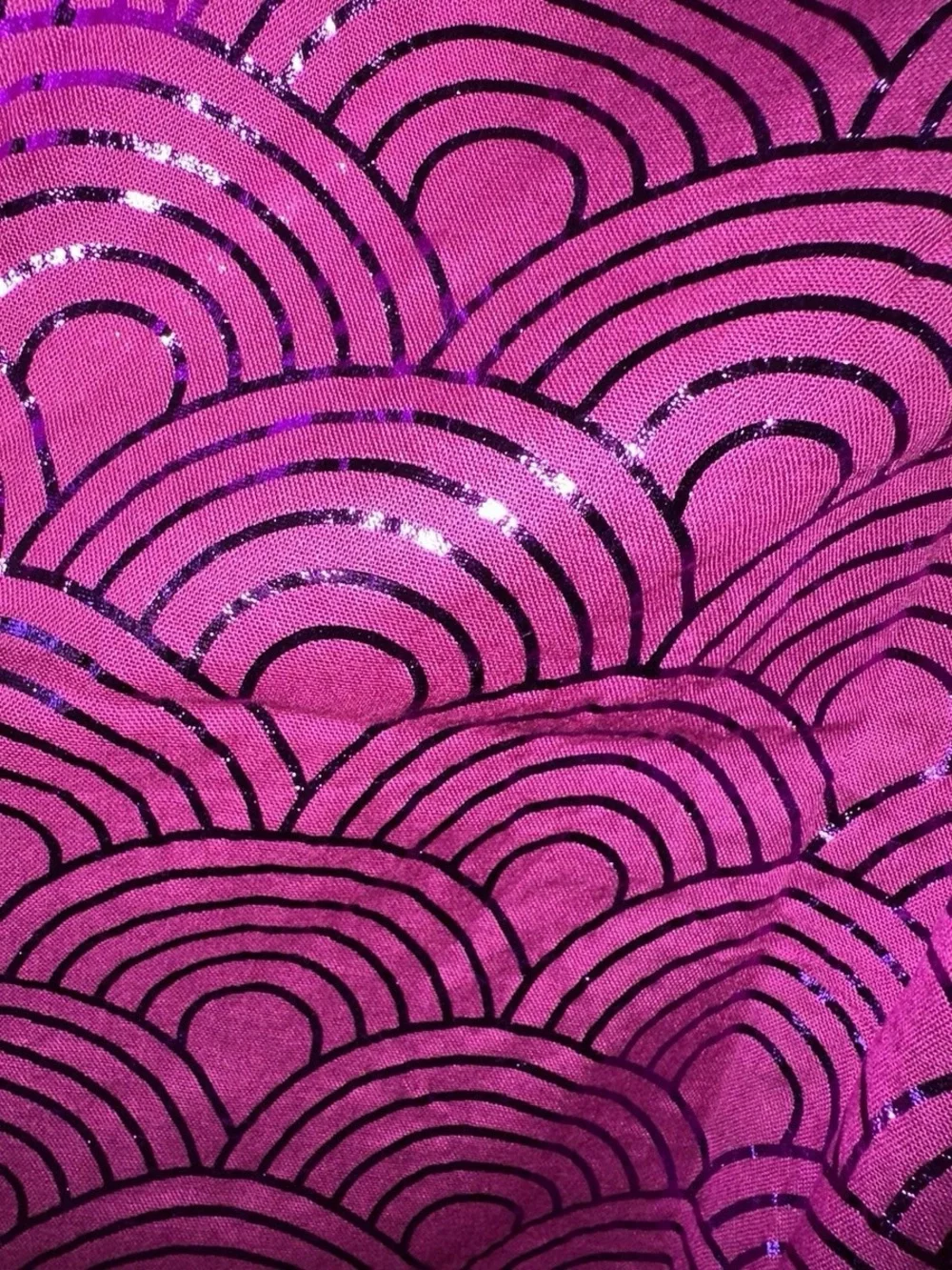 Kurt Geiger Metallic Fuchsia Sequin Circle Scarf